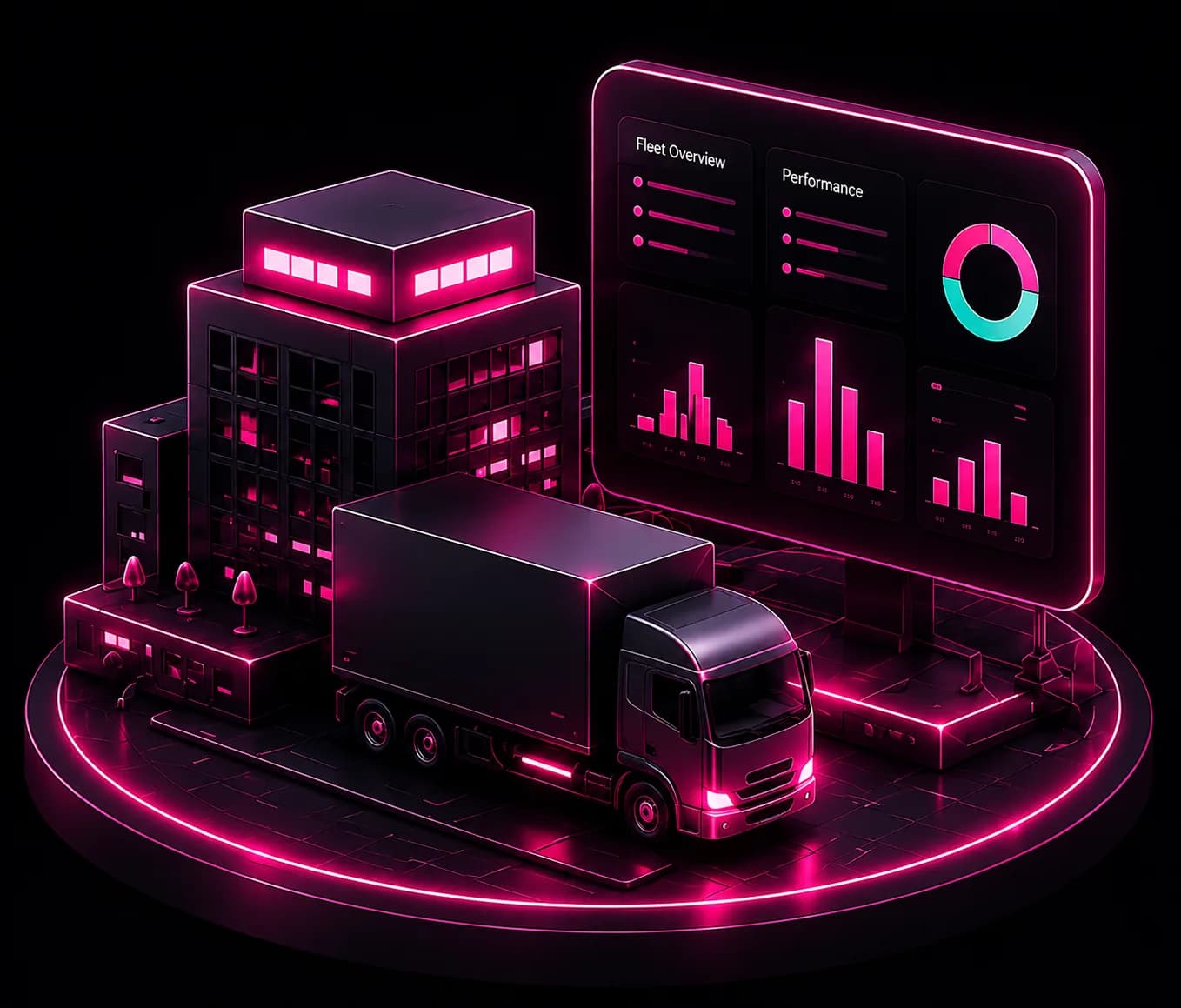 Fleet dashboard and EV truck