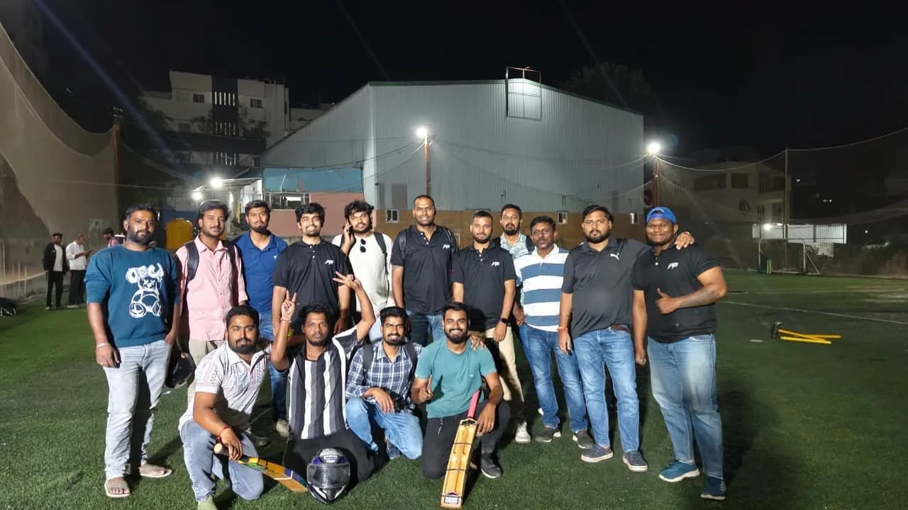 The Fyn team — full crew outdoor gathering