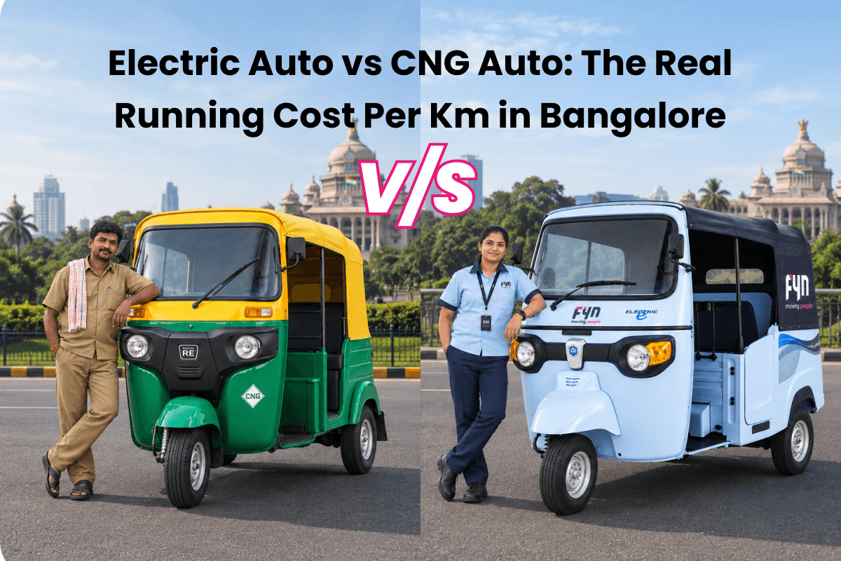 Electric Auto vs CNG Auto: Running Cost Per Kilometre in Bangalore