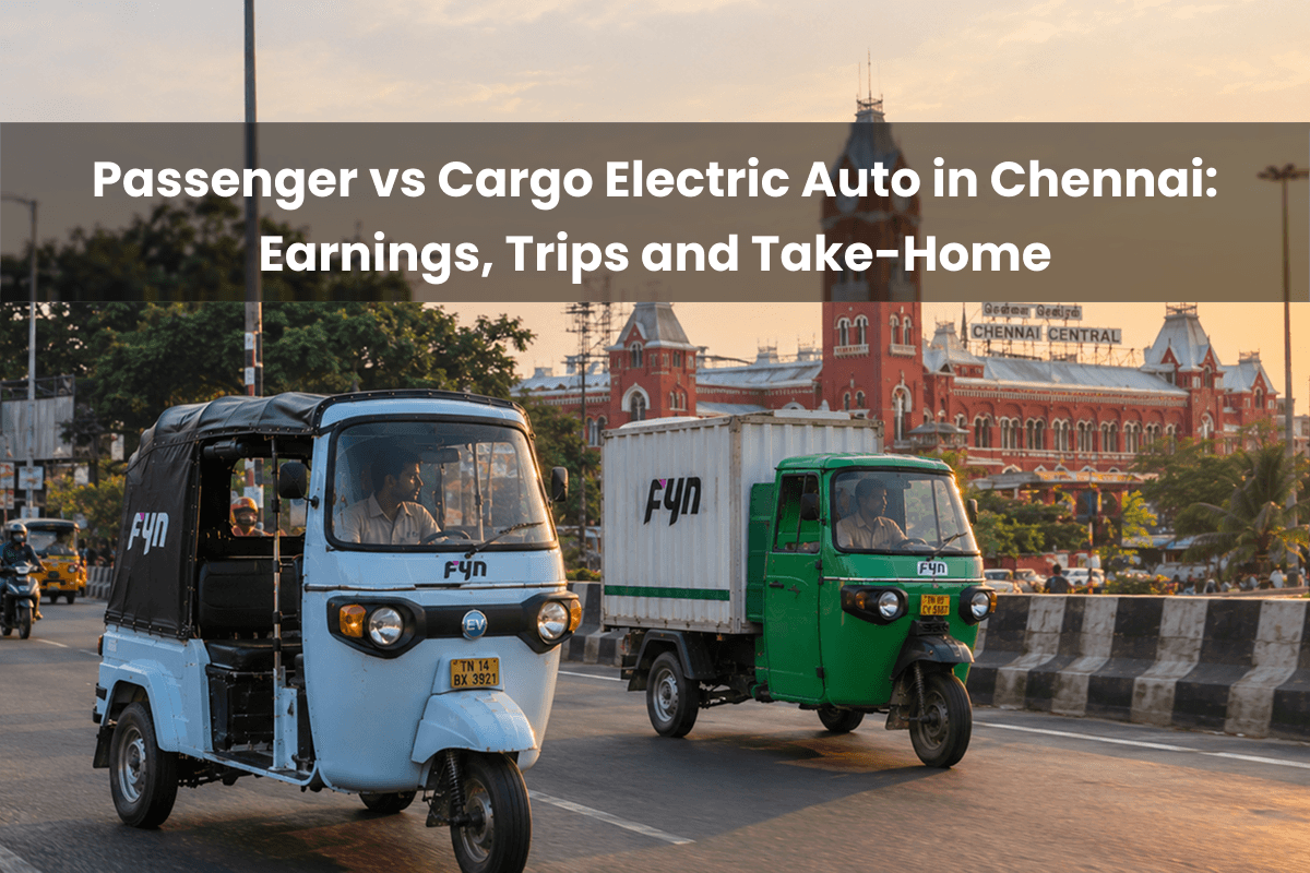 Passenger vs Cargo Electric Auto in Chennai: Earnings, Trips and Take-Home